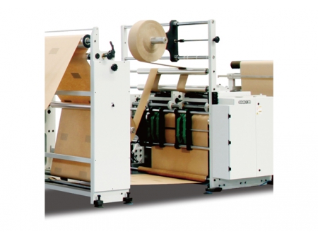 SBH330BW PAV02C  Roll Fed Square Bottom Paper Bag Machine  (Die Cut Handle Patch Application Unit)