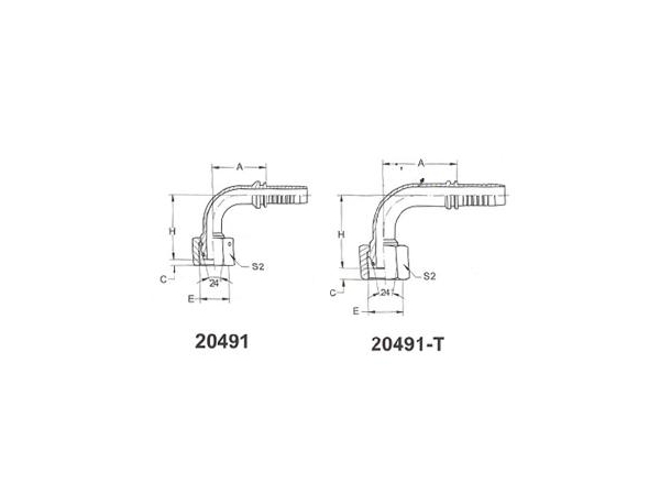 Metric 90 Elbow Female 24 Cone Fittings Huatai Hydraulic ETW