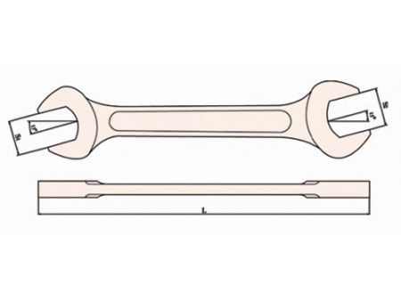 146 Non Sparking Double Open End Offset Wrench