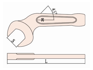 141B Non Sparking Bent Striking Wrench