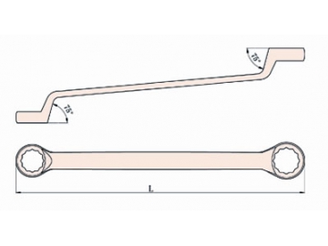 151A Non Sparking Double Box End Offset Wrench