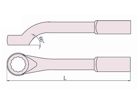 163A American Type Non Sparking Offset Box End Slogging Wrench