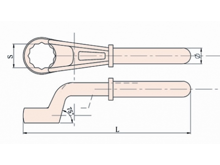 164A Non Sparking Ring Wrench for Extension Bar