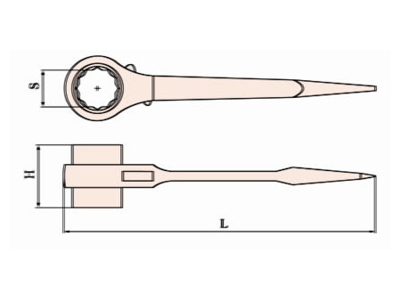 180 Non Sparking Ratcheting Box Wrench