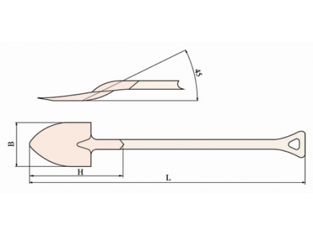 200A Non Sparking Round Point Shovel