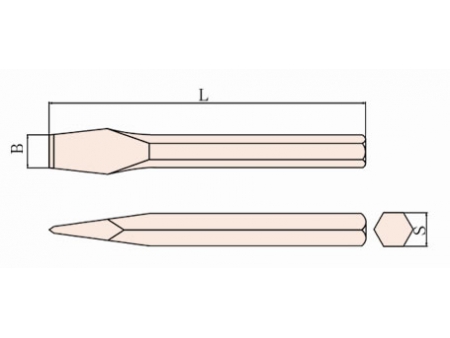 232 Non Sparking Hex Flat Chisel