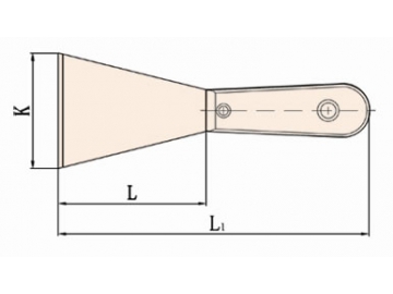 204C Non Sparking Putty Knife with Wooden Handle