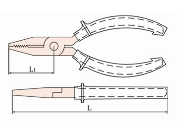 253 Non Sparking Snipe Nose Pliers