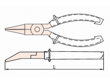 255A Non Sparking 45 Degree Bent Nose Pliers