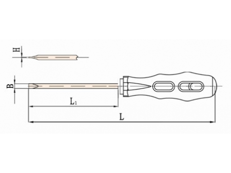 263A Non Sparking Electrician's Slotted Screwdriver