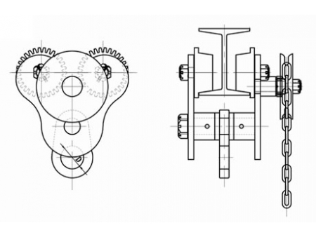 307B Non Sparking Trolley for Chain Hoist