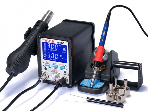Ic Rework Temp SMD Hot Air Soldering Rework Station with LCD Display | Yihua | ETW