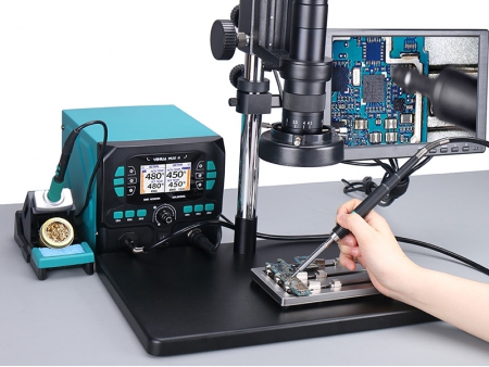 YIHUA 992D II Mini Hot Air Rework Station with C210/C245 Soldering Iron Handle