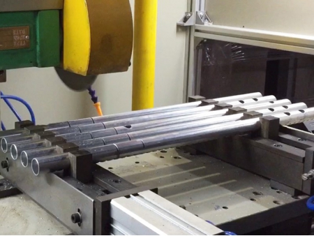 Condenser Header Pipe Grooving Machine