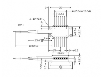 Butterfly 1550nm Pulsed Laser for OTDR