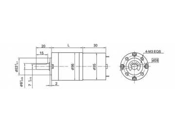 36JXE30K/35ZY30 Permanent Magnet DC Gear Motor, Planetary Motor