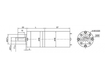 36JXE30K/36ZY57 Permanent Magnet DC Gear Motor, Planetary Motor