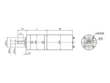 22JX5K/22ZY38B Permanent Magnet DC Gear Motor, Planetary Motor