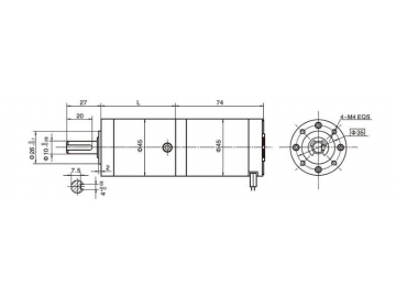 45JX100K/45ZYN68 Permanent Magnet DC Gear Motor, Planetary Motor