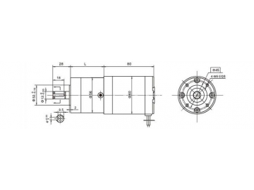 56JX200K/60ZY75 Permanent Magnet DC Gear Motor, Planetary Motor