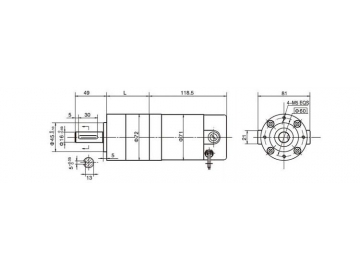 72JX850K/71ZY110 Permanent Magnet DC Gear Motor, Planetary Motor