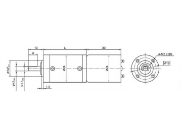 24JX5K/24ZY30 Permanent Magnet DC Gear Motor, Planetary Motor