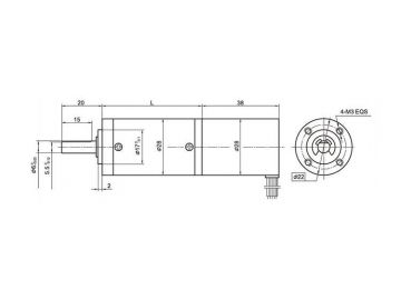 28JXB30K/28ZWN38 Brushless DC Gear Motor, Planetary Motor