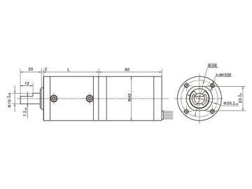 42JX150K/42ZWN60 Brushless DC Gear Motor, Planetary Motor