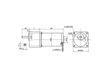 60JB50K/52ZY95 Permanent Magnet DC Gear Motor