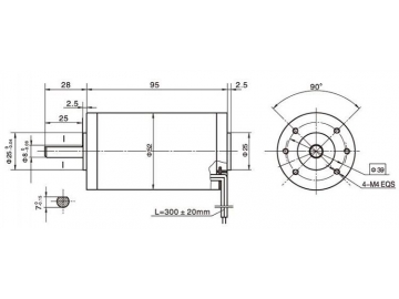 52ZY95 Permanent Magnet DC Motor