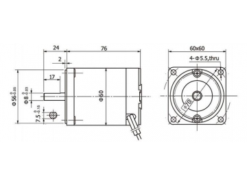 60ZY75 Permanent Magnet DC Motor