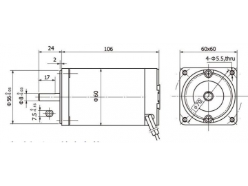 60ZY105 Permanent Magnet DC Motor