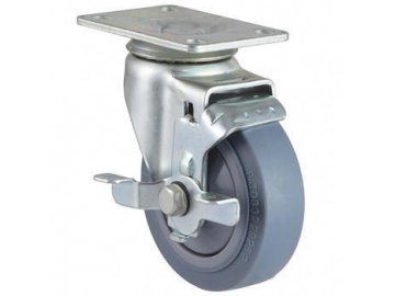 80~120kg High Strength Rubber Wheel Swivel Caster