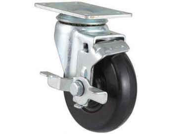 40~105kg Soft Rubber Wheel Swivel Caster