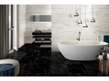 Nero Marquina Marble Tile  (Wall Ceramic Tile, Ceramic Floor Tile, Indoor Ceramic Tile, Outdoor Tile)