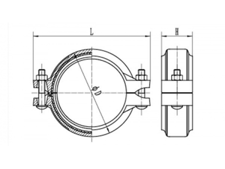 Heavy Duty Grooved Piping System Flexible Coupling