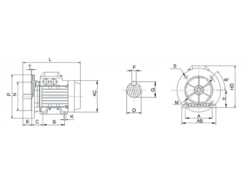 YS Series AC Induction Motor, Asynchronous Motor