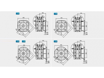 BKM Gear Speed Reducer Connection Dimension