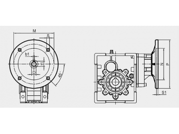 BKM Gear Speed Reducer Connection Dimension