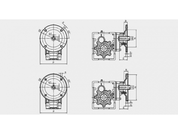 BKM Gear Speed Reducer Connection Dimension