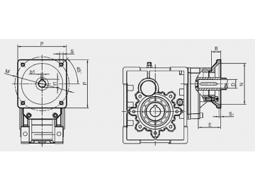 BKM Gear Speed Reducer Connection Dimension