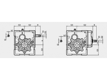 BKM Gear Speed Reducer Outline Dimension