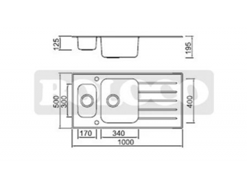 BL-774 Stainless Steel Double Bowl Kitchen Sink