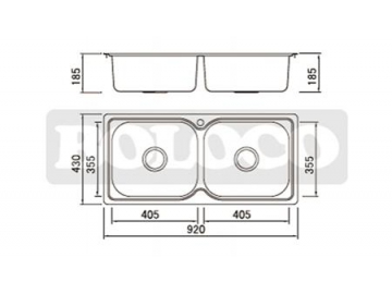 BL-814 Satin Finish Double Bowl Stainless Steel Kitchen Sink