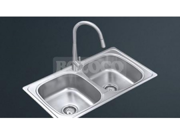 BL-898 Stainless Steel Double Bowl Kitchen Sink