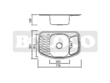 BL-916 Single Bowl Double Drainboard Stainless Steel Kitchen Sink