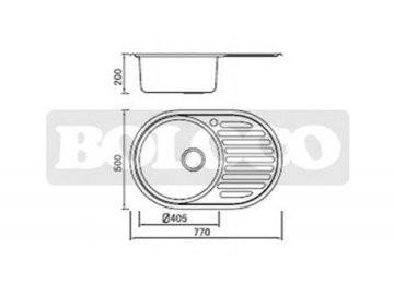 BL-859 Stainless Steel Drainboard Kitchen Sink