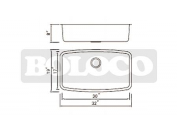 BL-639 Satin Finish Single Bowl Stainless Steel Kitchen Sink