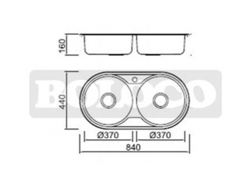 BL-958 Satin Finish Double Bowl Stainless Steel Kitchen Sink