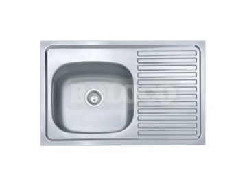 BL-931L Single Bowl Stainless Steel Drainboard Kitchen Sink